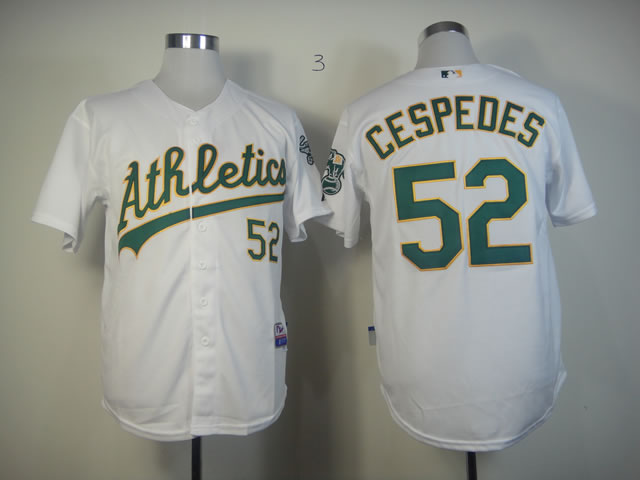 Men Oakland Athletics #52 Cespedes White MLB Jerseys->oakland athletics->MLB Jersey